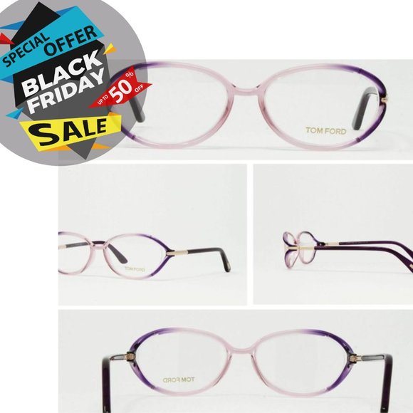 Tom Ford Optical FT5212V Color 074 Purple Gradient 53mm New Authentic!